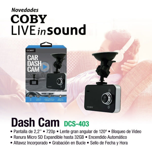 CAMARA COBY DCS-403 CAR DASH CAM