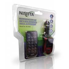 TRANSMISOR FM 61 - CONTROL REMOTO - DISPLAY LCD - CONECTOR MINIPLUG Y LECTOR MEMORIAS - NS-FM61-NISUTA