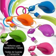 Mouse Noga mini colores 418 ngm-418 usb retractil