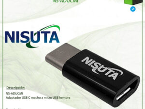 ADAPTADOR DE USB TIPO C A MICRO USB - M A H - NS-ADUCMI - NISUTA