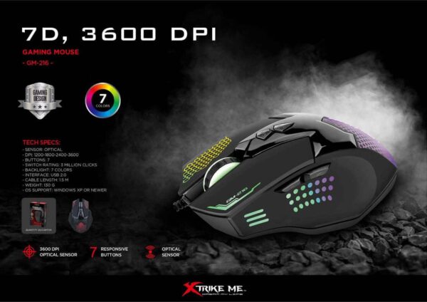 MOUSE GAMING GM-216 XTRIKE ME