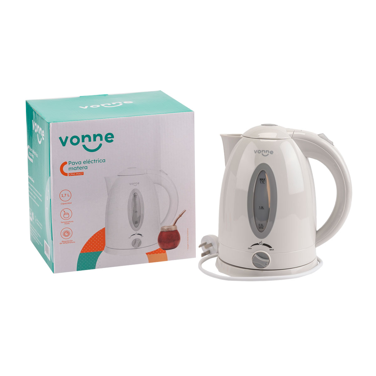 PAVA ELECTRICA VONNE CPAI-MA17 1,7 L PERILLA REGULADORA