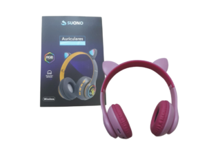 AURICULAR BLUETOOTH SUONO BICOLOR RGB GATITO