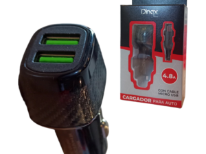 CARGADOR PARA AUTO DINAX DX-6CARUSB 4.8A