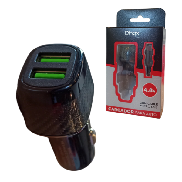 CARGADOR PARA AUTO DINAX DX-6CARUSB 4.8A