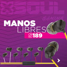 AURICULAR CON CABLE SOUL S189NE MANOS LIBRES ROJO