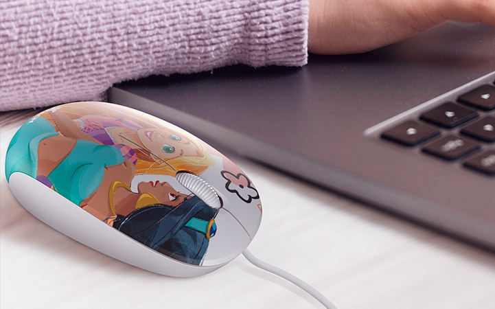MOUSE DISNEY PRINCESA X-TECH C/CABLE