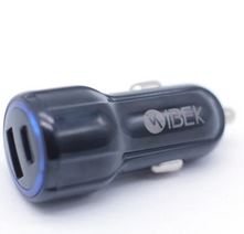 CARGADOR AUTO IBEK 3.1A USB - USBC