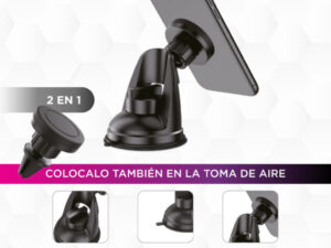 SOPORTE AUTO SOUL UNIVERSAL 2EN1 AIR IMANTADO Q250
