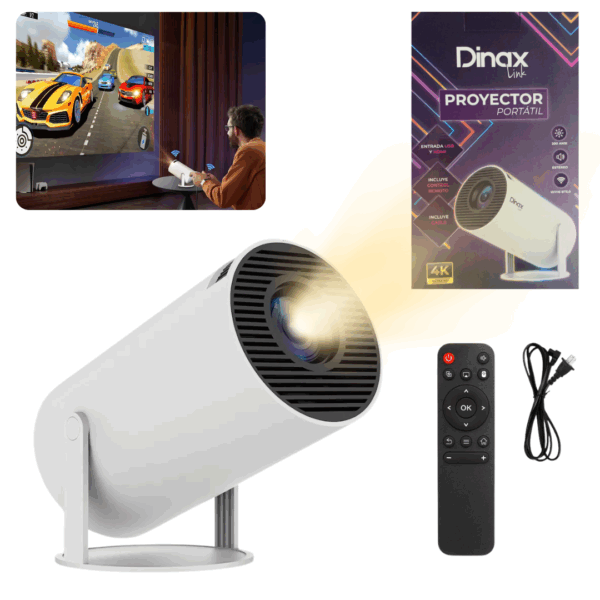 PROYECTOR PORTATIL ULTRA HD 4K DINAX UC40