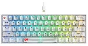 TECLADO HAVIT KB903L RGB 61KEYS MECANICO TRANSPARENTE KEYCAPS