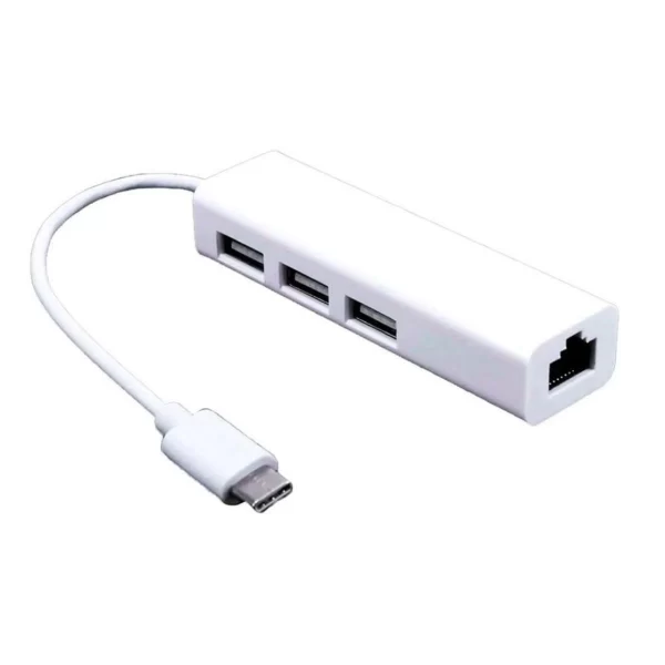 ADAPTADOR NETMAK TYPE-C (M) A 3XUSB 2.0 + RJ45 NM-TC40