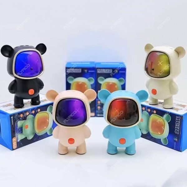 PARLANTE MINI OSITO RGB ASTRONAUTA X-868