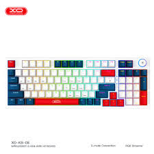 TECLADO WIRELESS MECANICO XO-KB-08 +BLANCO CON BATERIA