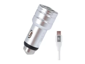 CARGADOR 12V KARSEN ESTRUENDO 3.1A TYPE-C PLATEADO