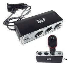 ADAPTADOR WF-861 TRIPLE 12V MAS PUERTO USB DE 500MAH