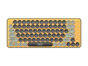TECLADO WIRELESS/BT 80% XO-KB-12 AMARILLO TRICOLOR