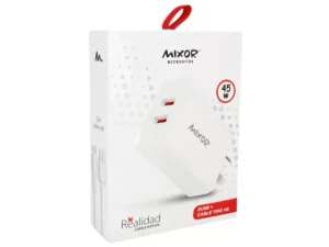 CARGADOR MIXOR REALIDAD 2USB + CABLE MICRO USB 45W
