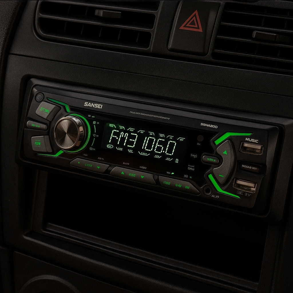 ESTEREO SANSEI SSM1000 BLUET + USB + AM/FM CONTROL REMOTO - Imagen 2