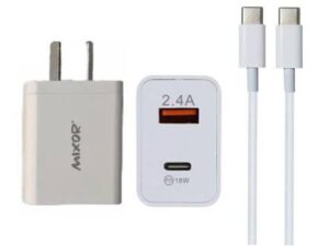 CARGADOR MIXOR REALIDAD USB + TYPE-C C/CABLE 6.4 AMP MOD618 (45w)
