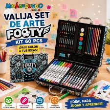 SET DE ARTE FUTBOL 60PCS VALIJA FOOTY